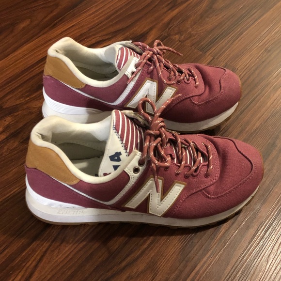 New Balance Shoes - New Balance 574 Retro Burgundy Sneaker 8